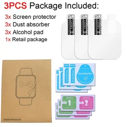 Premium Apple Watch Screen Protector Cover - Durable and Crystal Clear for 45MM Series 7 (3PCS)
