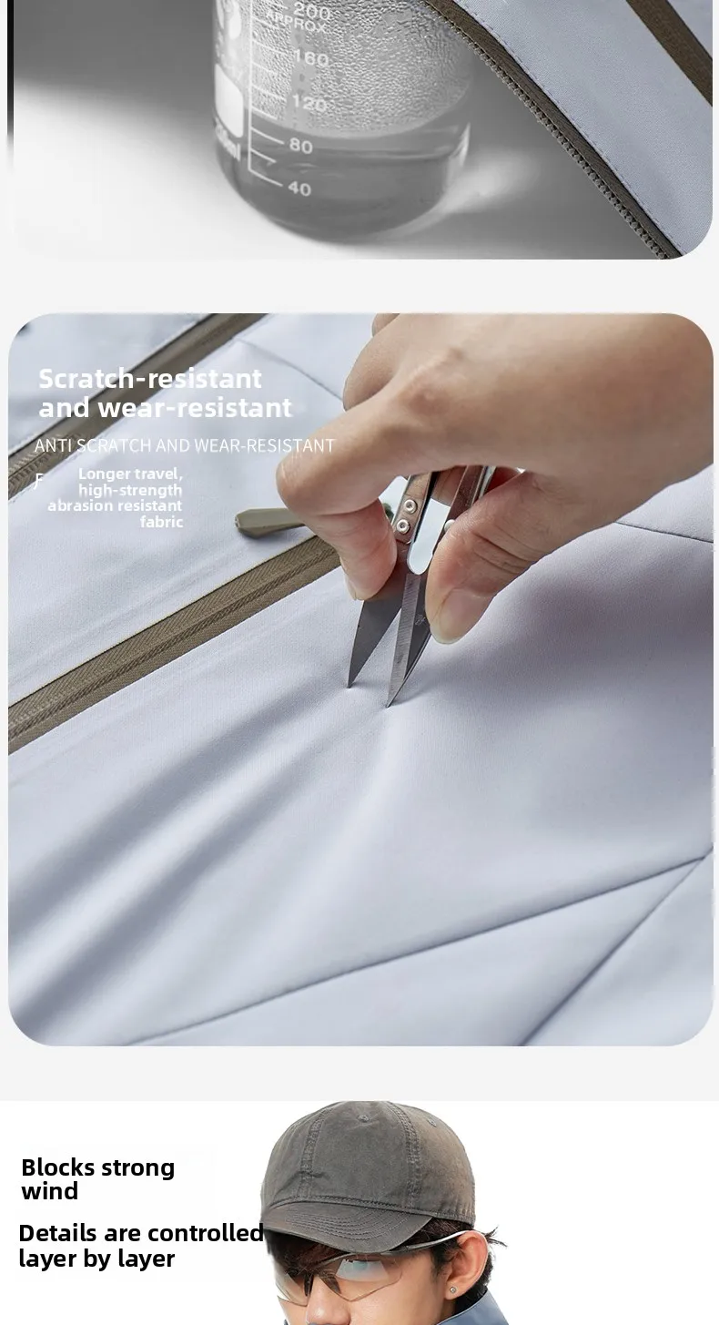 COMXZ Lightweight Waterproof Windbreaker Jacket for Camping Hiking Travel, Breathable Outdoor Windproof Raincoat Thin Coat