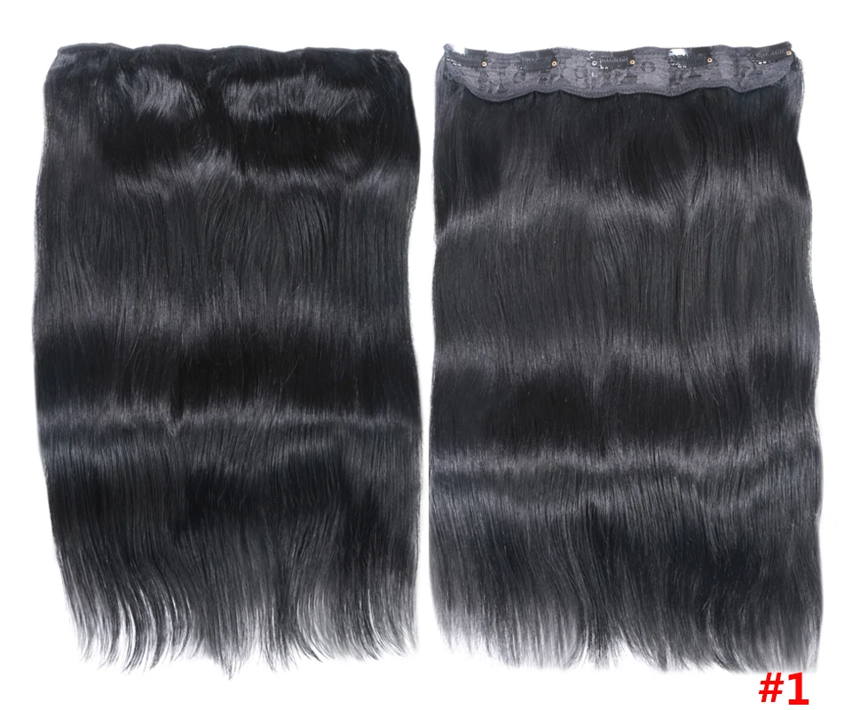 Clip In One Piece Remy 10inches with 5clips Human Hair Extensions Pure Color Natural Hairpieces Full Head Clips On Extesnsions