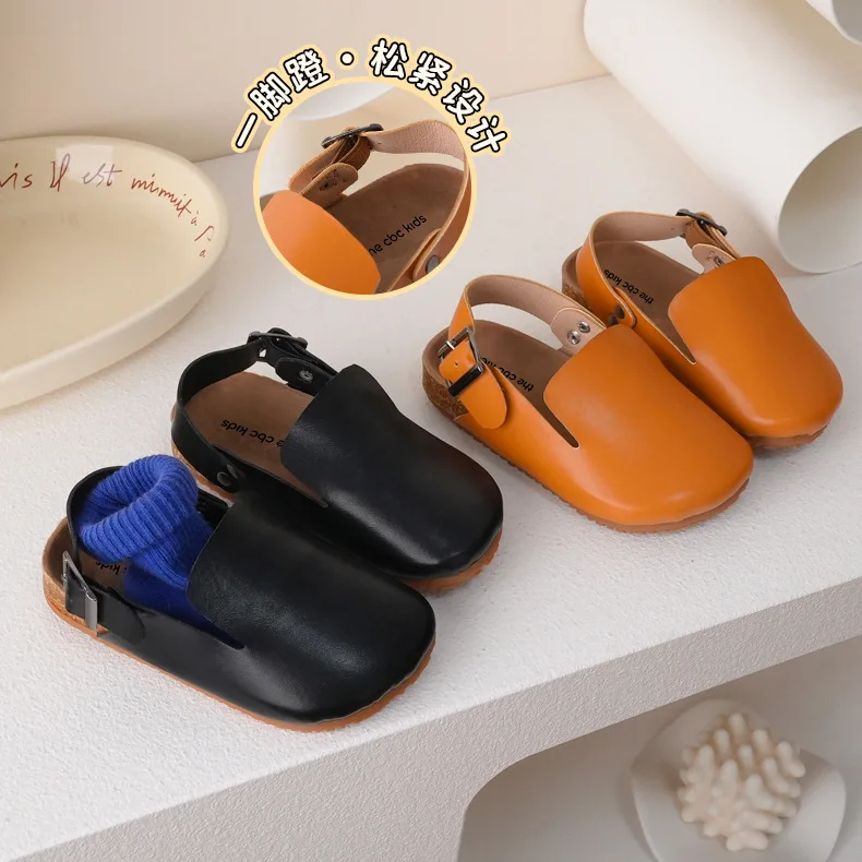 

Boys Cork Sandals 2023 Summer Autumn Kids Fashion Beach Shoes Children Flats Soft Toddler Slipper Breathable Outdoor Brand