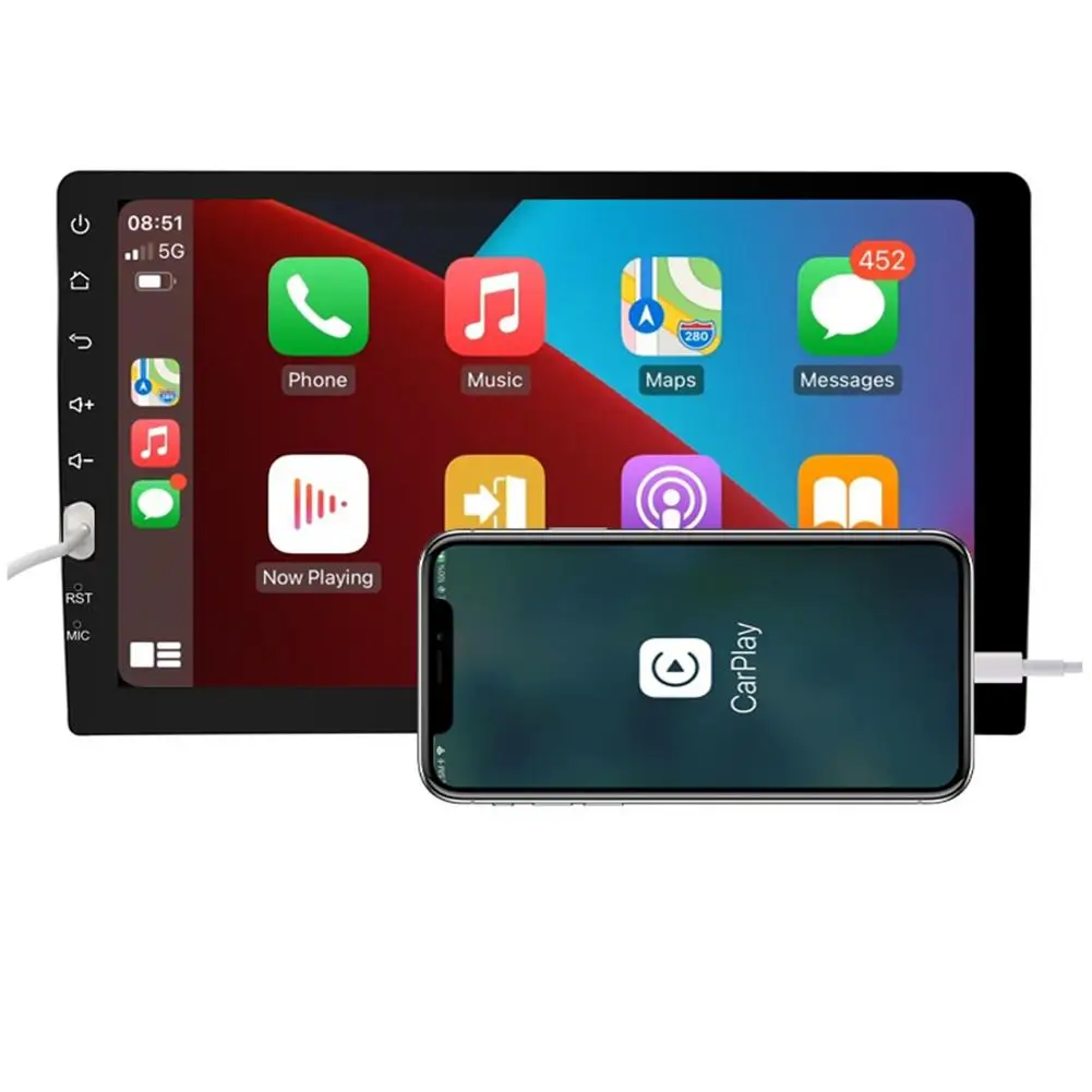 

1 Din Car Radio 9-inch Mp5 Player Central Control Bluetooth-compatible Reversing Video Compatible For Carplay