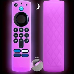 Firestick Remote Control Set with Lanyard - Glow - in - the - Dark (Purple)