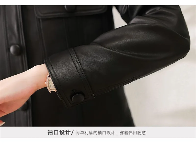 Lapel PU Leather Jacket Women 2024Spring Autumn New Coat Fashion Locomotive Goddess Overcoat High Quality Short Outerwear Female