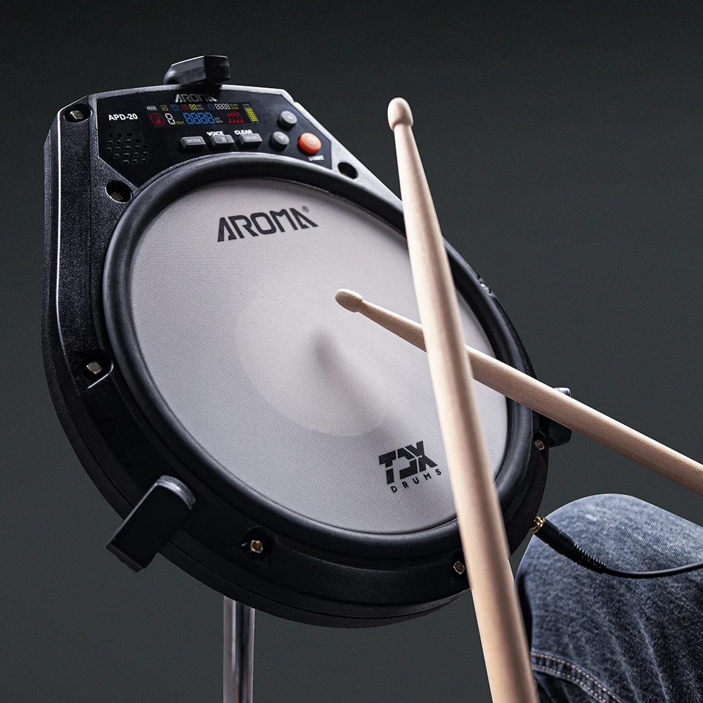Elektroniczna płyta APD-20 wyciszenia perkusji elektroniczna wyciszenie perkusja perkusyjny metronom dla początkujących podkładka szkoleniowa części