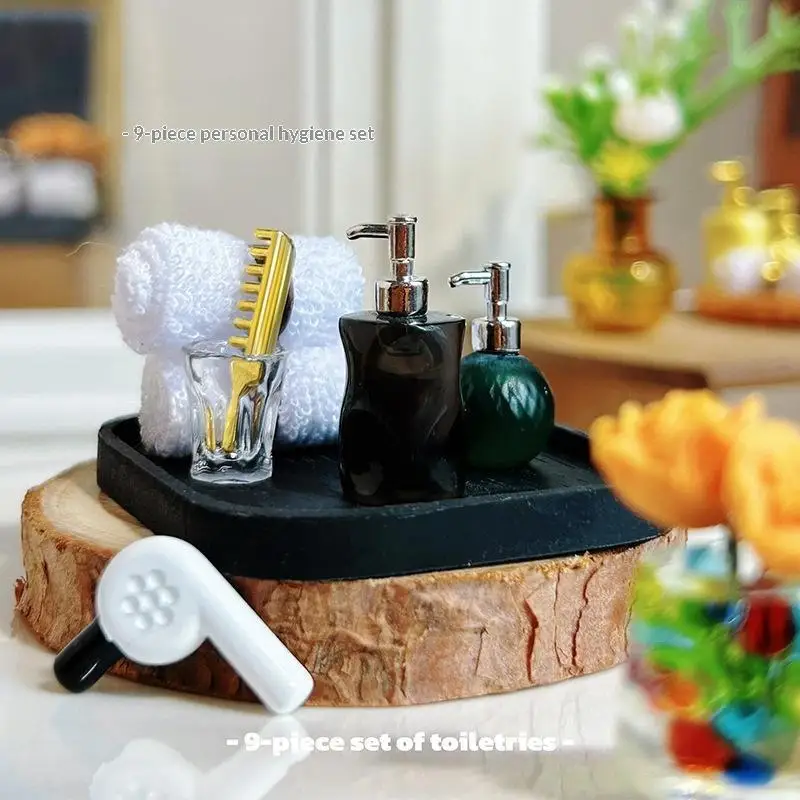 Miniature DIY Dollhouse Toiletry Kit with Realistic Details