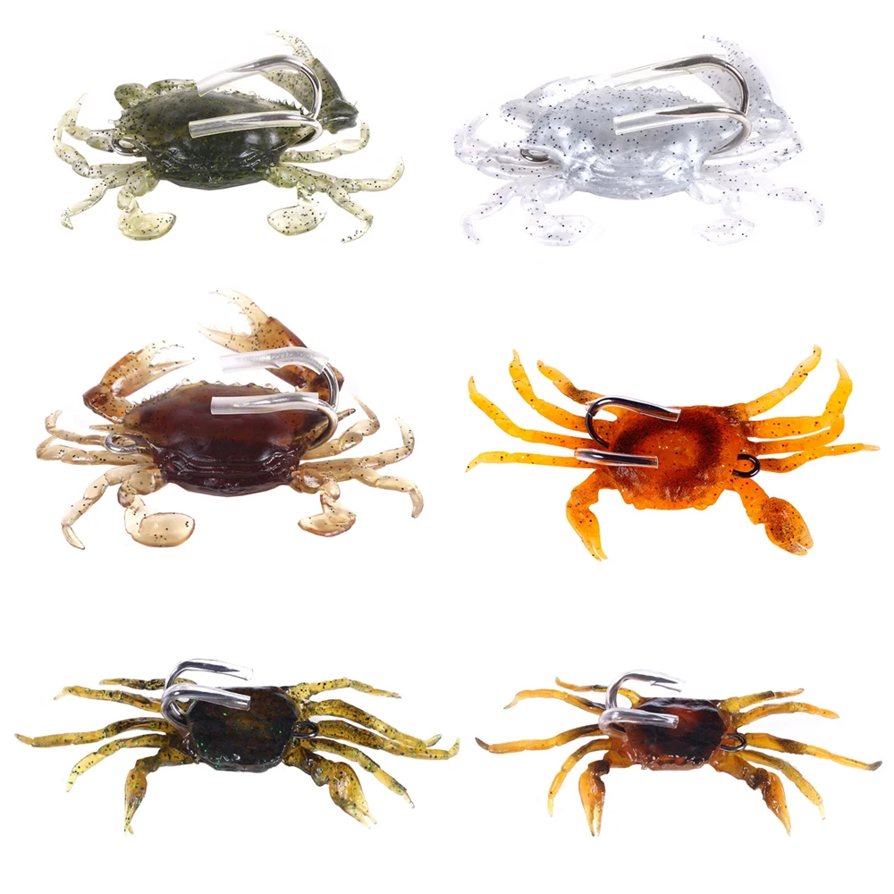 

Мягкая Рыболовная Приманка в форме краба, силиконовые рыболовные приманки с острыми крючками, рыболовные приманки с головой, искусственная Реалистичная приманка в виде краба, 1 шт.