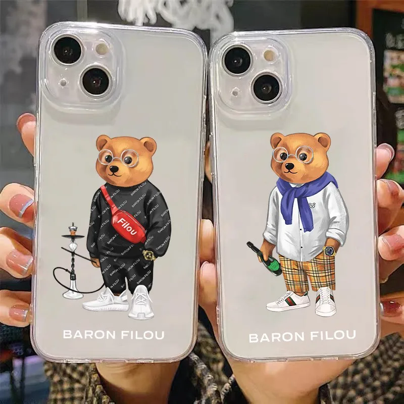 Custodia Morbida Originale Baron Filou Classic Bear Per Iphone 14 13 12 11 Pro Max Mini 7 8 Se Plus Xr X Xs Max Cover Per Telefono Fundas Capa