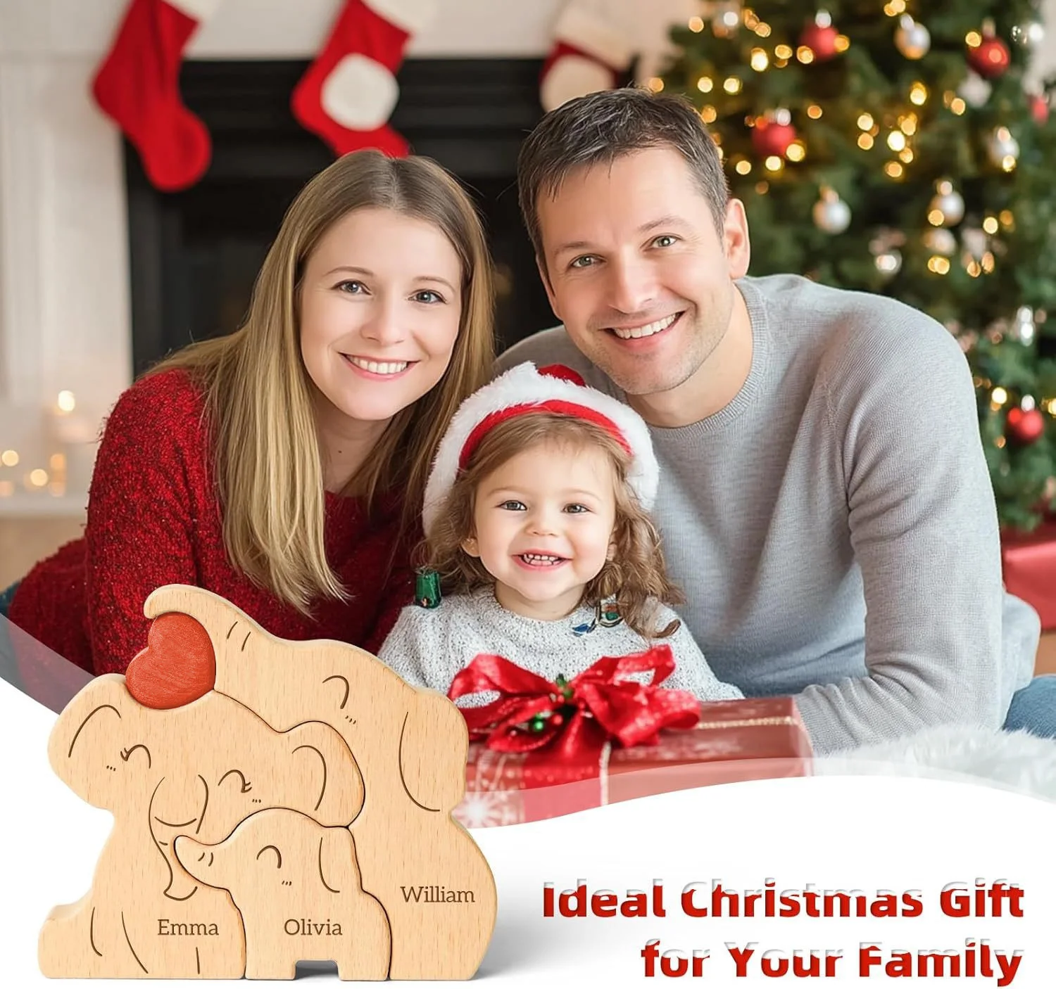 Wooden Family Puzzles ornament crafts miniature figurines miniature ornament wooden figurine crafts glass fruit pendants wooden bear family puzzle Name Art Animal Puzzles Elephant Ornaments Free Carving Gifts for Family Thanksgiving Day Gifts