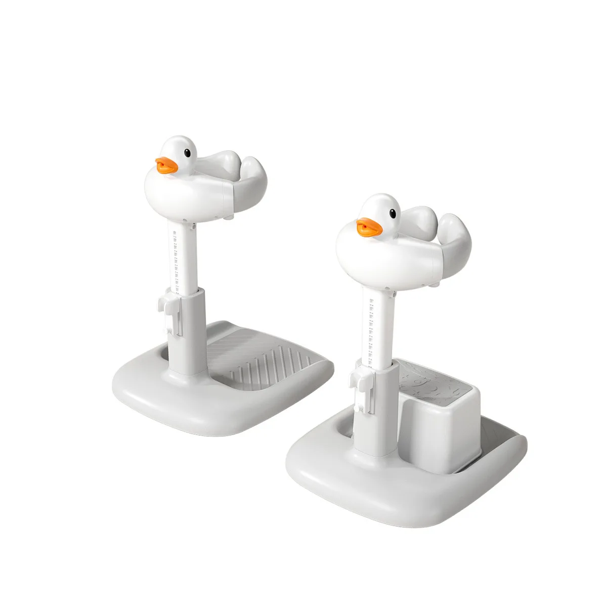 Portable Baby Bath Rack duck shaped adjustable length shower helper support for standing toddler