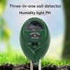 Three-in-one Round Head Soil Meter Detector Ph Meter Ph Meter Humidity Luminosity Measurement Tester Soil Gardening 3