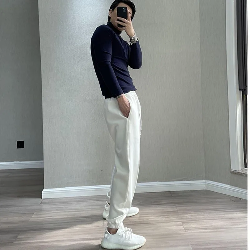 Solid Color Men's Casual Pants Jogging Pants Sports Pants Elastic Waist Trousers Sweatpants