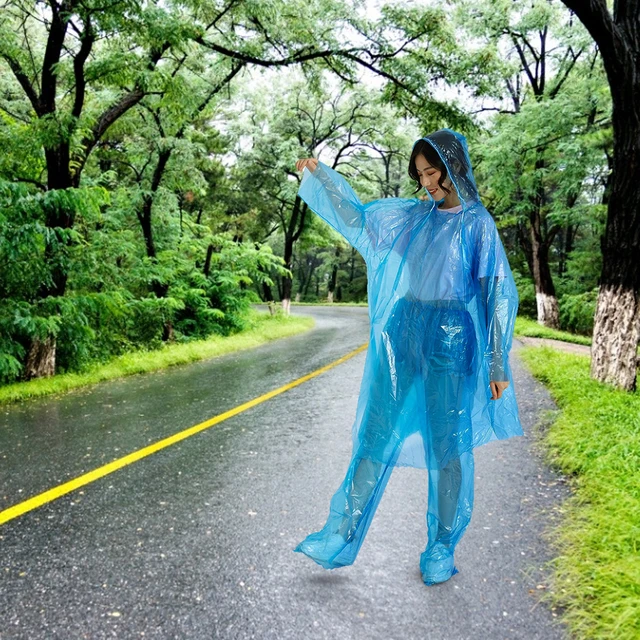 Disposable Raincoat Adult Emergency Waterproof Hood Poncho Travel Camping  Rain Coat Unisex Impermeable Mujer Para Lluvia 