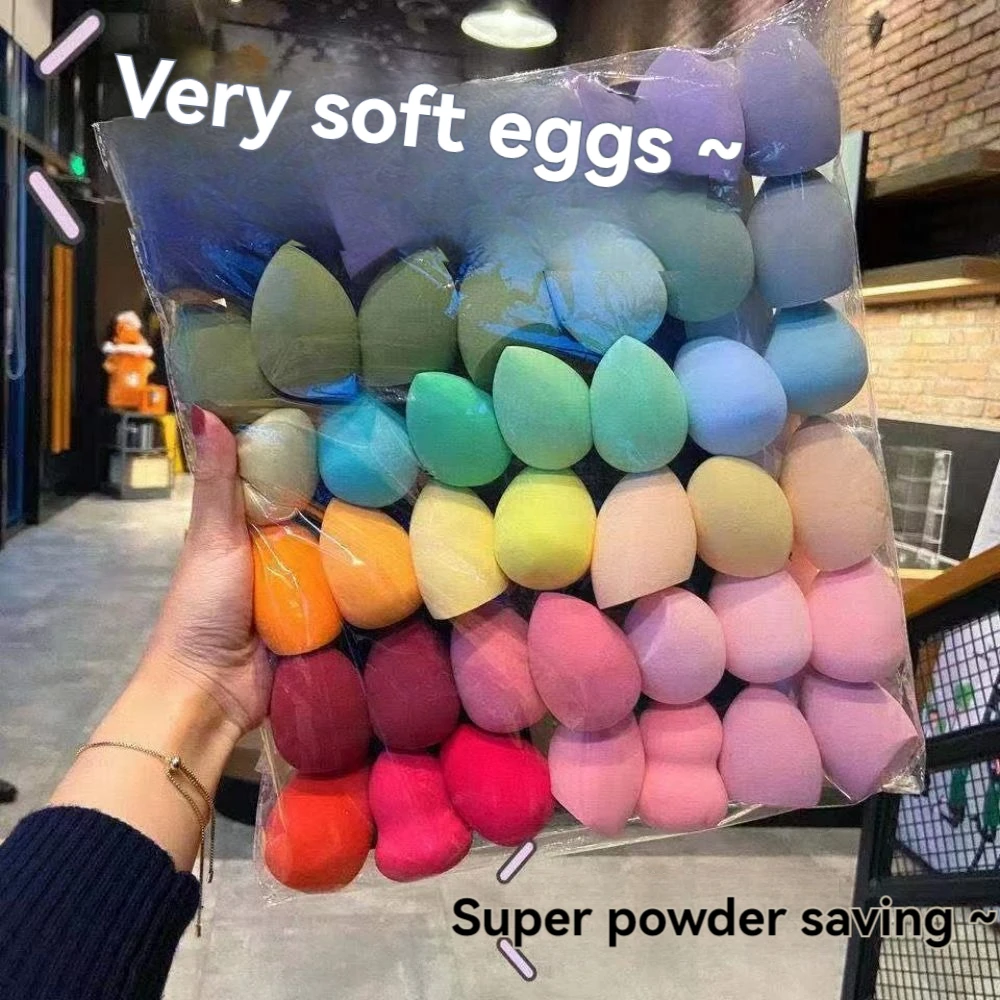 Ultra-Soft Beauty Egg Multi-Color Optional Wet And Dry Puff Delicate Sponge Eggs Do Not Eat Powder Gourd-Shaped Makeup Tools