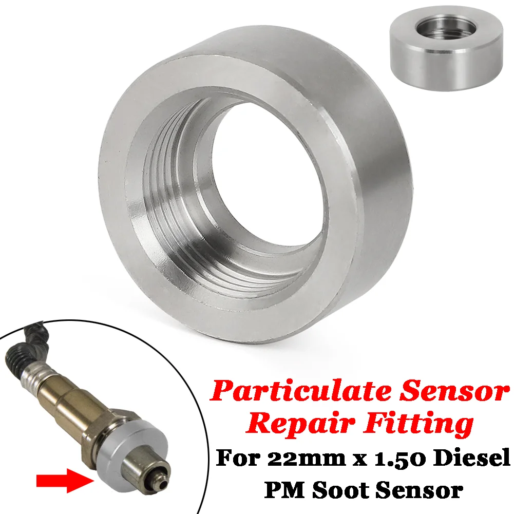 Diesel PM Particulate/ Soot Sensor Repair Fitting diesel particulate sensor fitting 22mm x 1.5 Weld Bung Mount 304 Stainless Steel