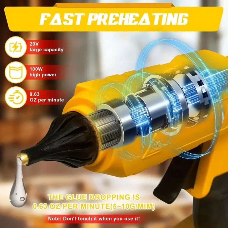 디월트 전기 핸드헬드 글루건 수리 DIY 도구 핫멜트 용접 열풍기 화상방지 노즐 도구 (디월트 배터리용)