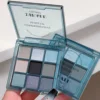 9 Colors Punk Smoky Blue Black Eyeshadow Makeup Pallete Matte Chocolate Brown Eye Shadow Palette Shimmer Shiny Eyeshadow Palette 2