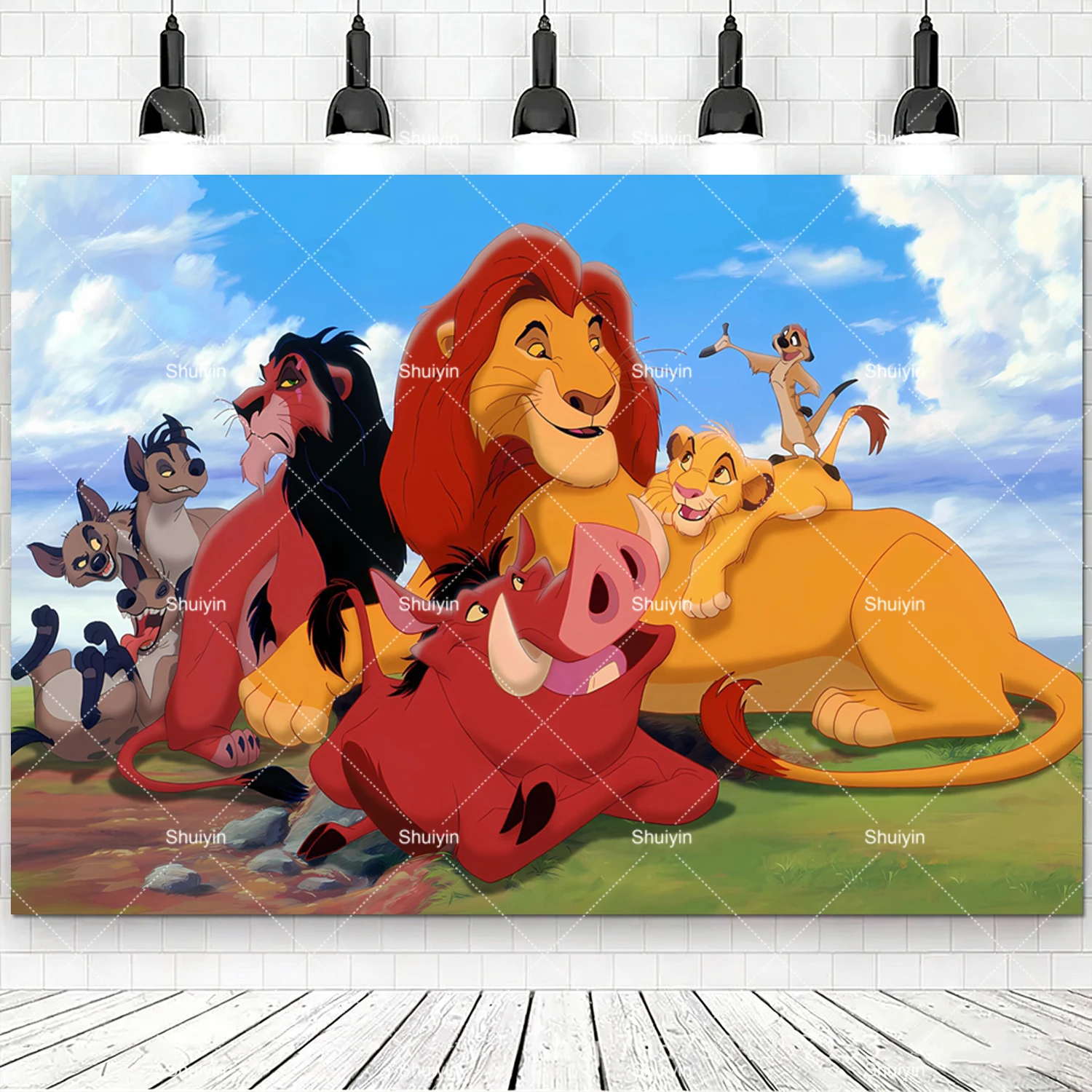 Lion King Cartoon Party Decoration Banner for Children's Birthday & Baby Baptism