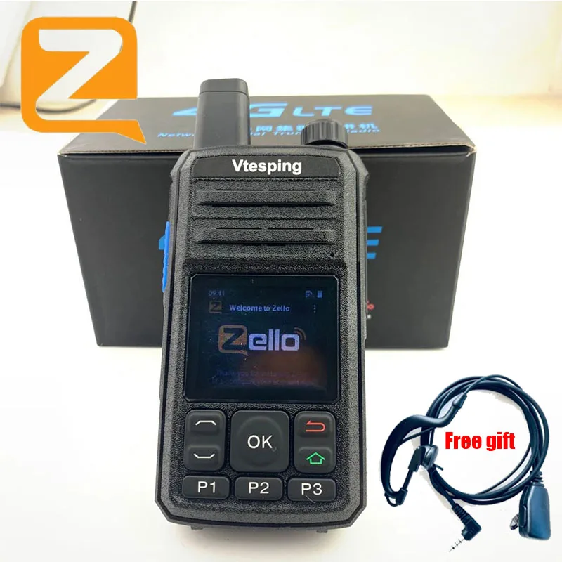

Free Earphones zello Phone 4g sim walkie talkie wifi blue tooth radio 6800mAH Ptt for Hunting Trolley Talki Poc Radio