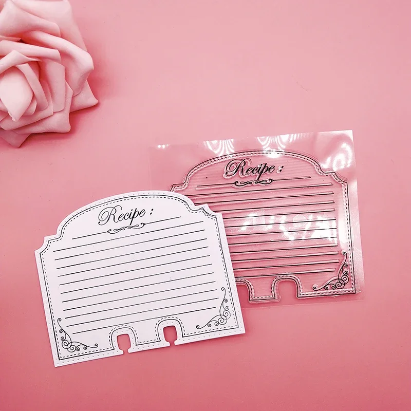 new Recipe Clear rubber Stamps Stempel for Memory dex Rolodex Cutting die Scrapbooking Scrapbook Card making stamp