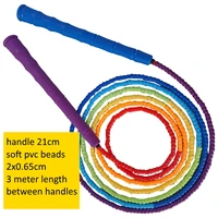NEVERTOOLATE 3 meter length between handles soft pvc beads 2x0.65cm beading freestyle begineer jump skip rope fitness no logo 2