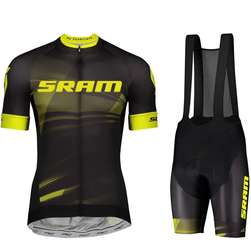 Cycle Jersey Spring Summer Mens Cycling Clothes Maillot Man Mtb Bib SRAM Professional Shirt Men's Blouse for Bicycle Jacket Set 5