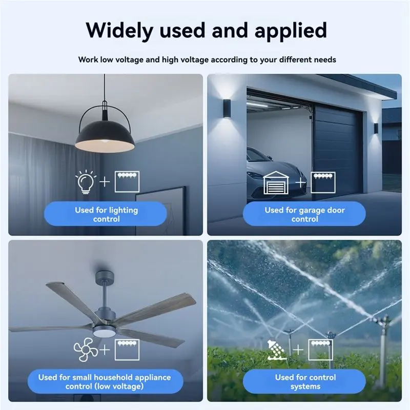 최고 등급 스마트 홈 DIY 차단기 릴레이, Wifi 6 스마트 스위치 DC/AC 중성선/활선 접점 릴레이 기능 제어, 건식 접점