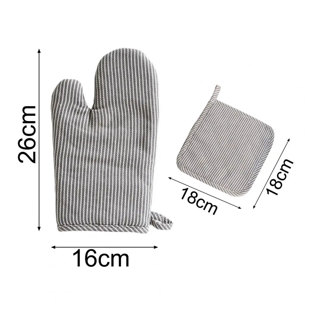3Pcs/Set Oven Mitt Non-slip Thicken Cotton Wear Resistant Baking Glove Household Supplies прихватки для кухни guantes horno