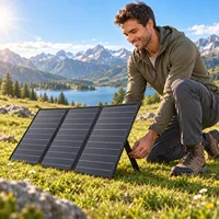 Panneau solaire pliable de 100 W, interface USB Type-C, panneau solaire portable monocristallin, kit complet pour le camping, les voyages et l’alimentation électrique. 5