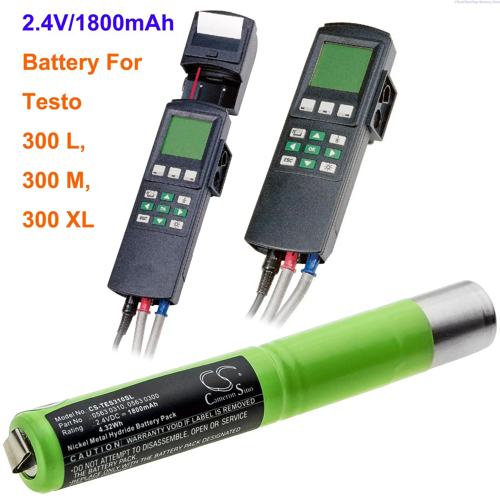 Batteria Cameron Sino 1800Mah 0563 0310, 0563 0345, 0563 0300 Per Testo 300 L, 300 M, 300 Xl