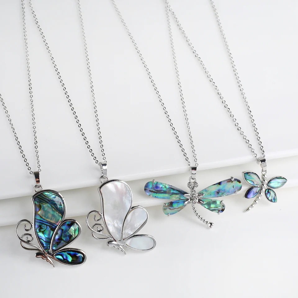 Piccolo ciondolo a forma di libellula in argento sterling 925/1000 - Collana con libellula - Italia