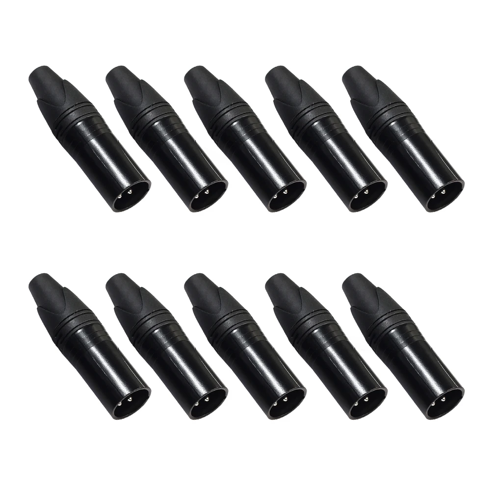 남성용 DIY 오디오 케이블 마이크 커넥터, 전체 구리 실버 도금 아연 합금 케이스, 납땜 플러그, 가전 제품