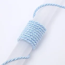 Luxurious 3 - Ply Braided Silk Rope - 5mm Polyester Cord - 5Meter (Blue 5mm)