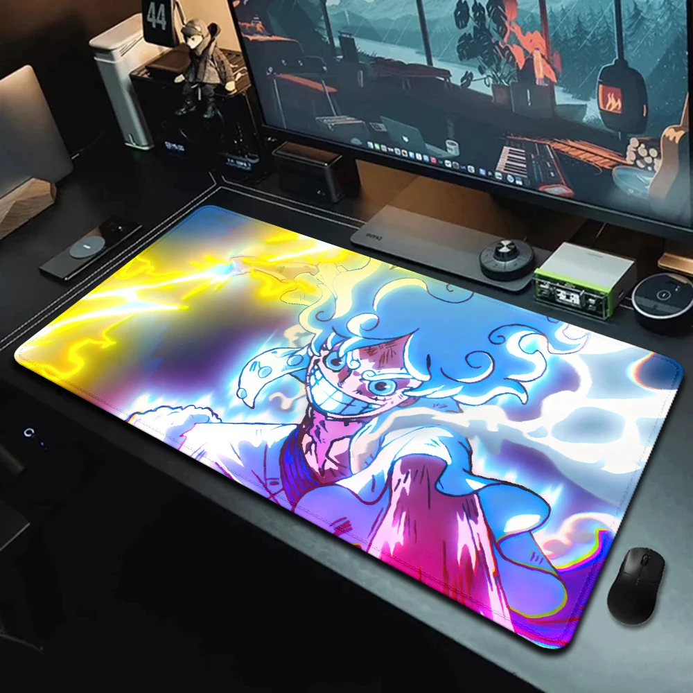 Anime Mouse Pad Luffy Gear5 ONE-PIECE Gaming Mousepad XXL Computer Accessories 400x900 Soft Large Desk Mat