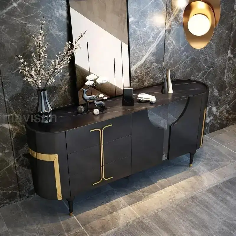 Italian Hot Sale Dining Room Storage Cabinet Multifunctional Space-Saving Home Furniture Kitchen Locker With Drawers
