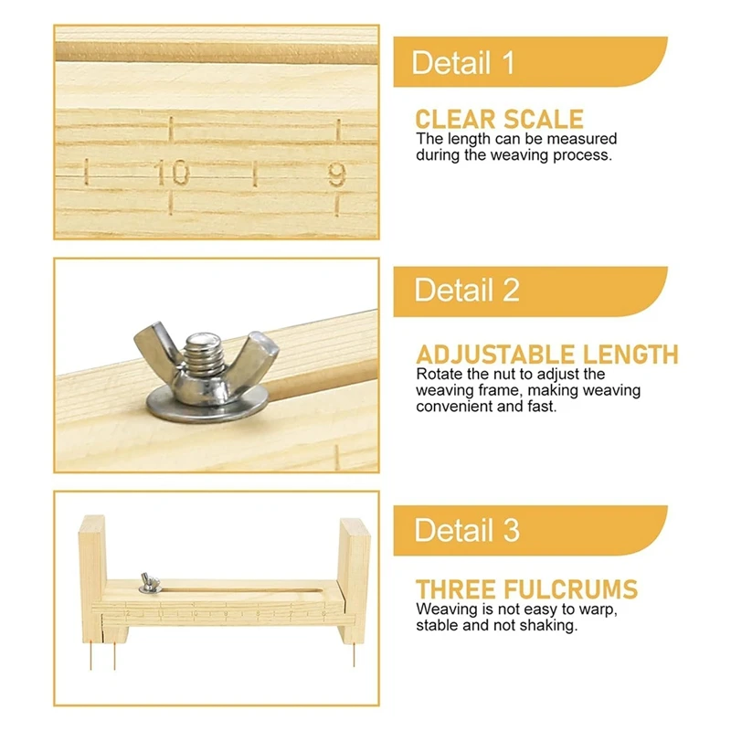 Wooden Bracelet Clamp, Wooden Clamp Bracelet Maker, Weaving Tool Kit, DIY Hand-Woven Clamp