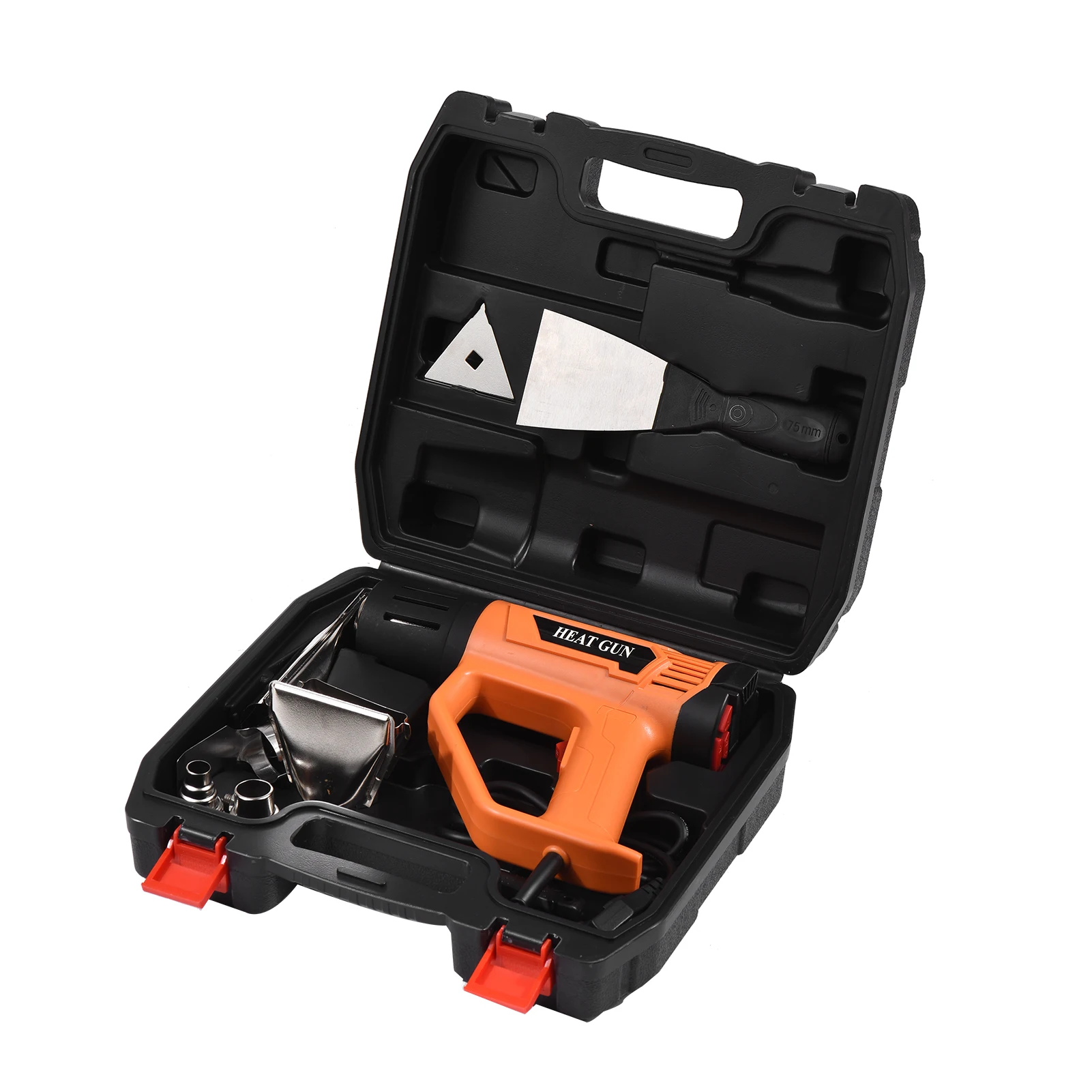 

2000W 220-240V Heat Blower Electric Adjustable Temperature 50~650℃ Heat Gun Tool Kit with 6 Nozzles for Heat Shrinkage Drying
