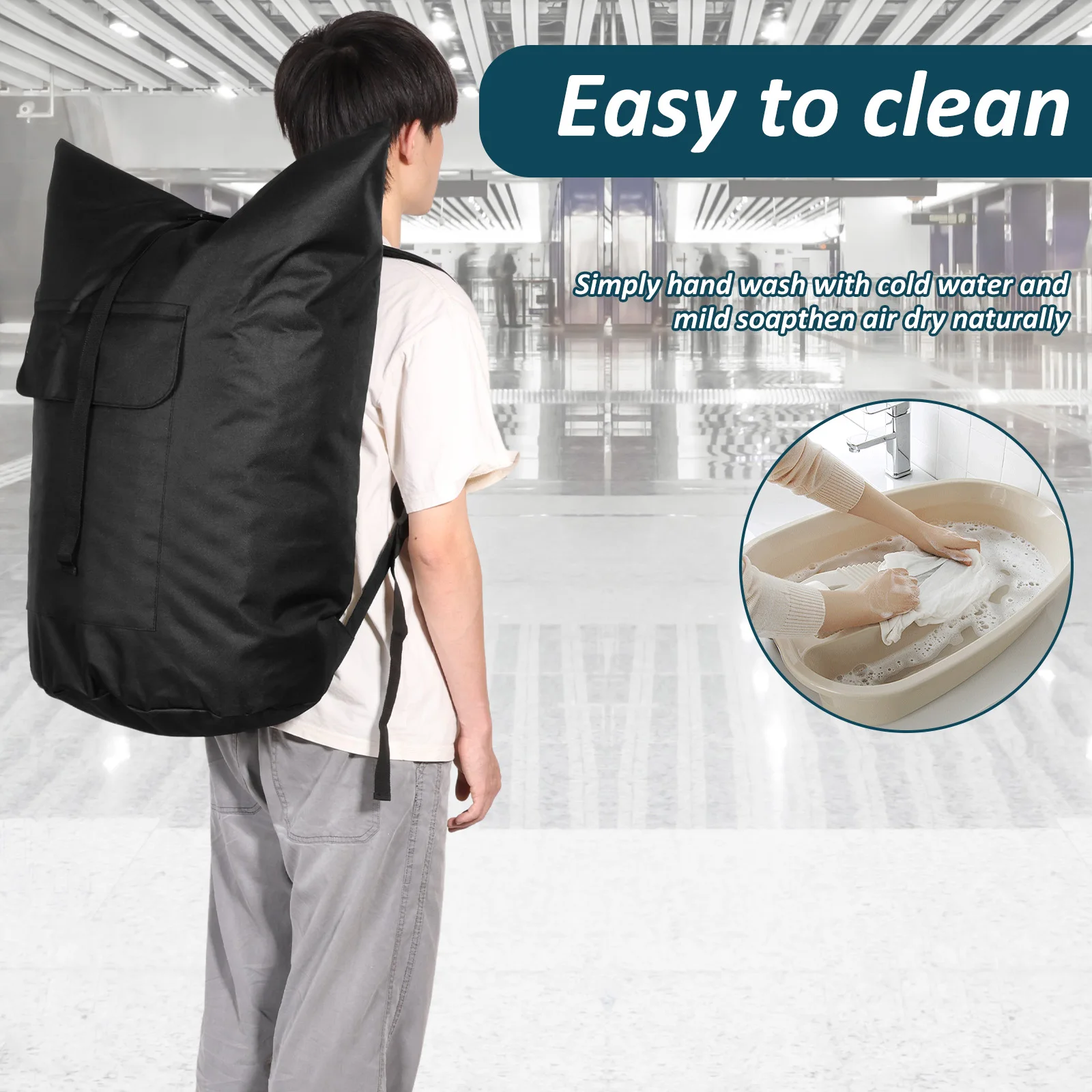 Waterproof Laundry Backpack Bag 115L Oxford Cloth