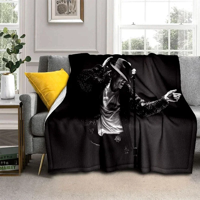 MJ King of Pop Michael Jackson Soft Flannel Blanket for Beds Bedroom Sofa Picnic,Throw Blanket for Cover Outdoors Leisure Gift