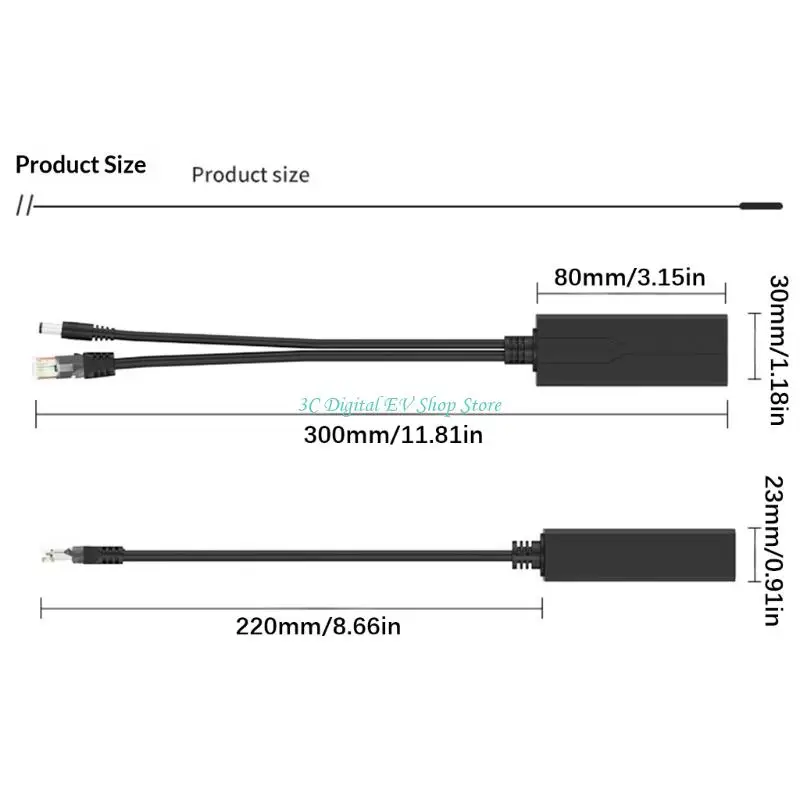 E74D 간편한 설치 48V12V POE DC5.5x2.1mm 출력의 기가비트 POE 분배기 및 확장을 위한 원활한 연결