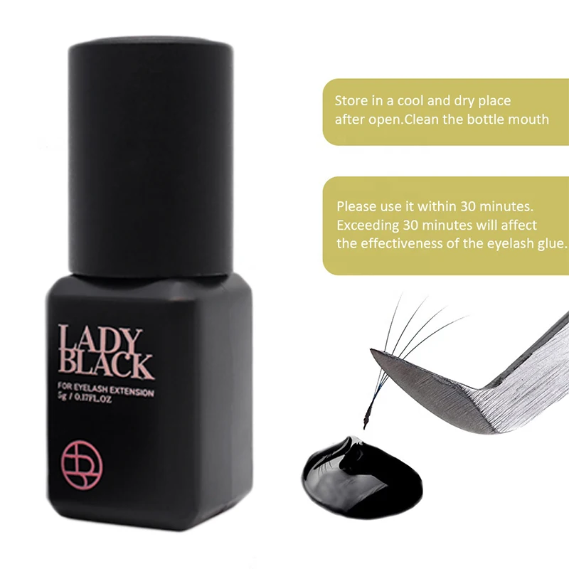 Eyelash Glue 5ml Original Lady Black Eyelash Extension Glue Korea Professional For Eyelash Extensions Makeup Tools eyelash glue