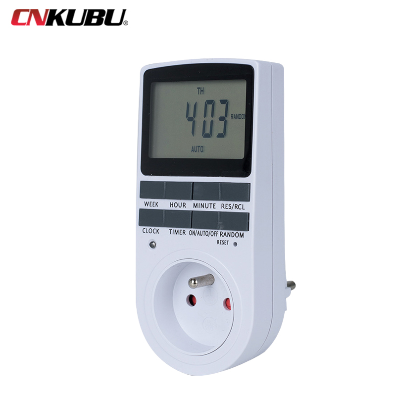 EU Electronic Digital Timer Switch US FR BR Plug Kitchen Timer Socket Outlet 230V 110V 7 Day 12/24 Hour Programmable Timing