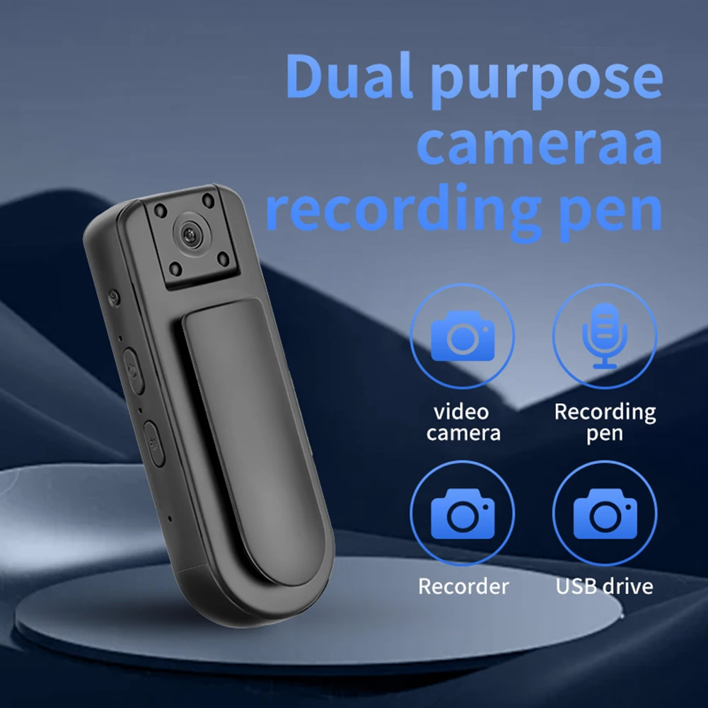 HD 1080P Wearable Worn Bodycam Night Vision WiFi Portable Small Personal Camcorder with Audio & Video Recording Body Worn Cam