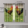2pcs, Party Curtain Rooster Garden Blackout Polyester Birthday Party Suitable for Holiday Decorations bedroom decor 3
