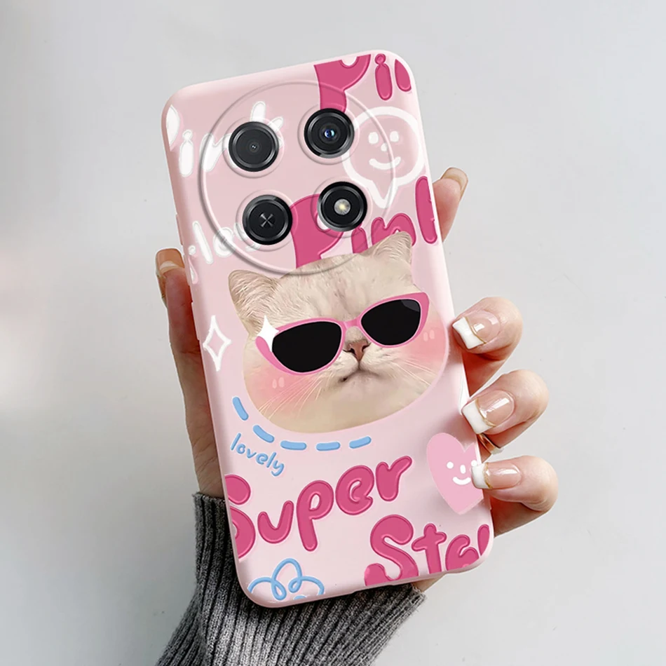 Cute Cartoon Cat Silicone Back Cover - Soft Protective Case