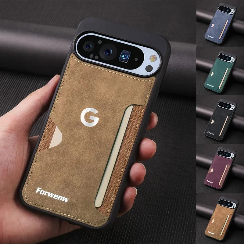 Sleek Card Slot Leather Phone Case - Premium Shockproof PU Cover with Skin Feel Finish