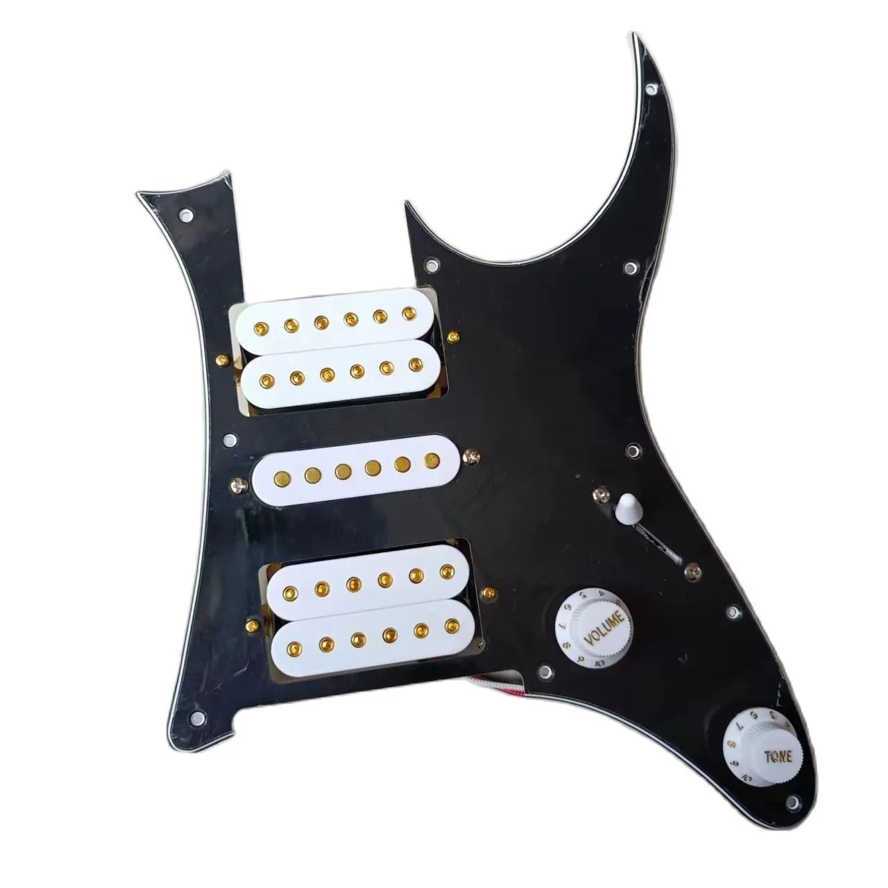 

Upgrade HSH Guitar Pickguard Set White Alnico V Pickups Welding Harness