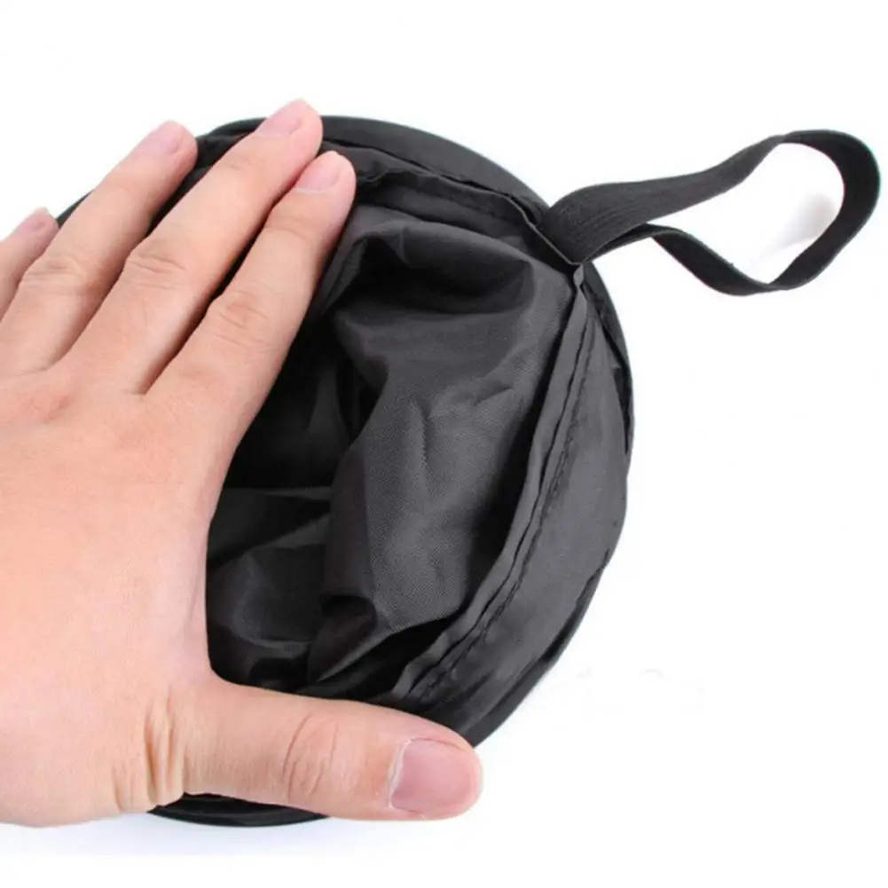 Home Trash Portable Folding Car Back Seat Trash Reusable Lightweight Oxford Cloth Bin for Camping Fastener Tape Car Trash