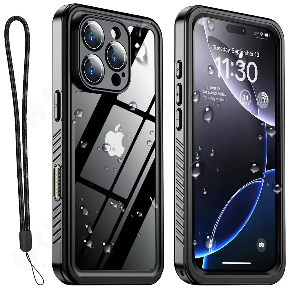 Luxury IP68 Waterproof Metal Case - Premium Underwater Protection and Style