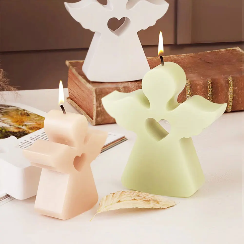 Angel Handmade Candle Mold DIY Bubble Candles Moulds Multifunction Silicone Candle Moulds Quick Release for Adults Kids