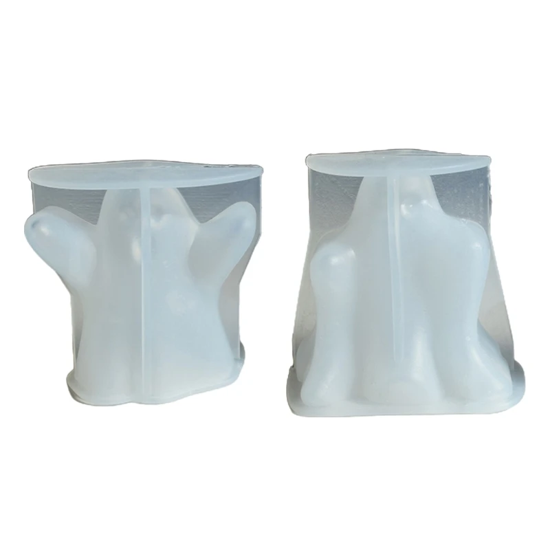 

3D-Ghost Candle Mold Halloween-Ghost Candle Silicone Mould Handmade Soap Mold DIY Fondant Candy Molds Decorating Tool